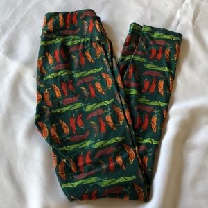 Lularoe OS Leggings Chili Peppers
